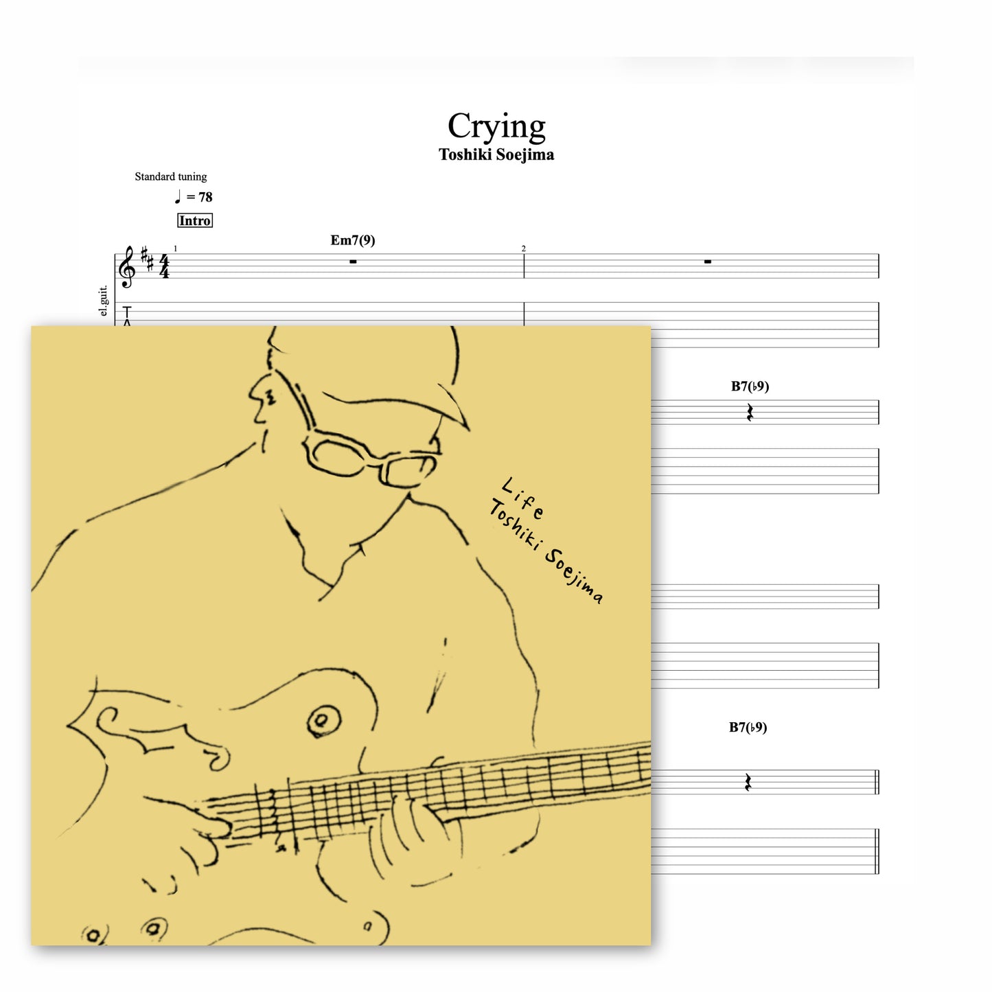 【TAB】Crying - Toshiki Soejima|Official Guitar TAB PDF