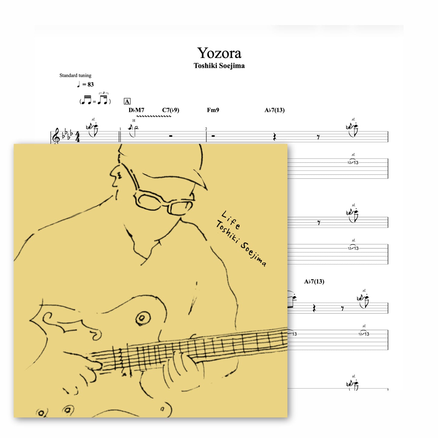 【TAB】Yozora - Toshiki Soejima|Official Guitar TAB PDF