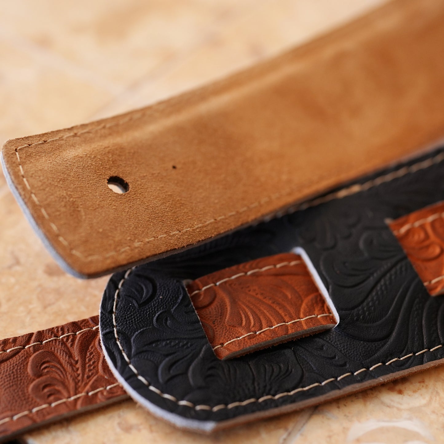Toshiki Soejima Signature Straps -  Sunburst Brown｜国産レザー、裏地スエード