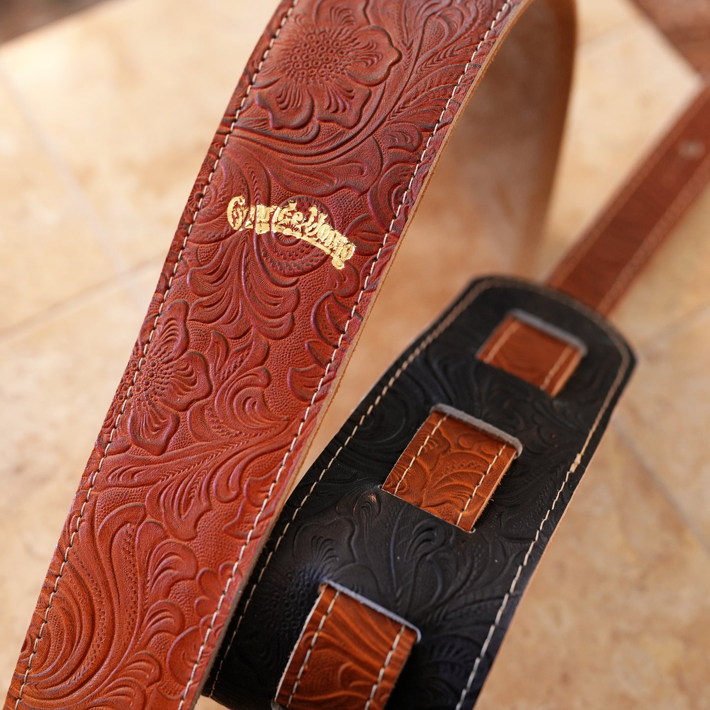 Toshiki Soejima Signature Straps -  Sunburst Brown｜国産レザー、裏地スエード