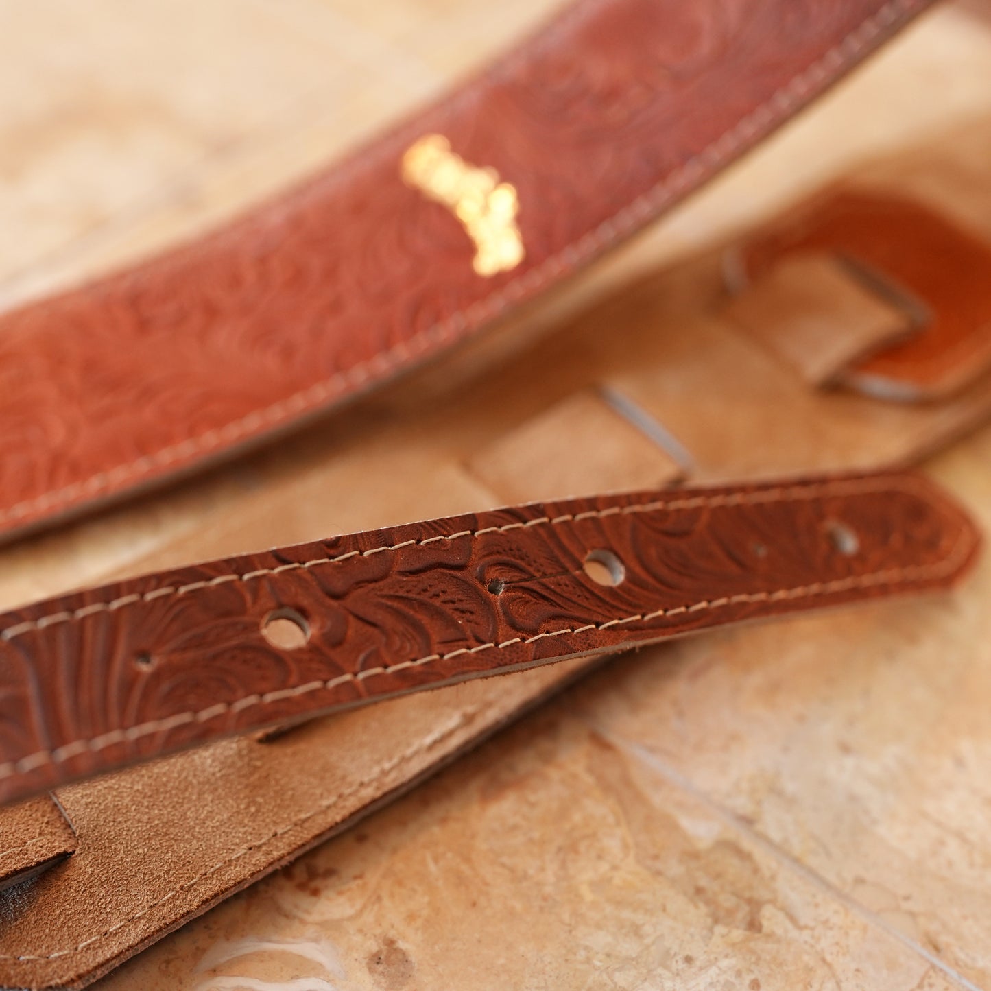 Toshiki Soejima Signature Straps -  Sunburst Brown｜国産レザー、裏地スエード