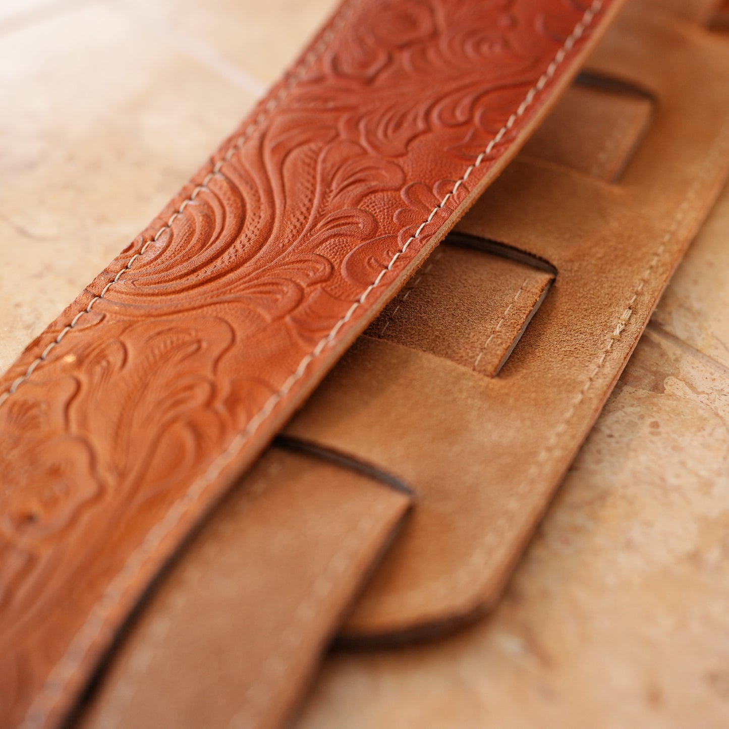Toshiki Soejima Signature Straps -  Sunburst Brown｜国産レザー、裏地スエード
