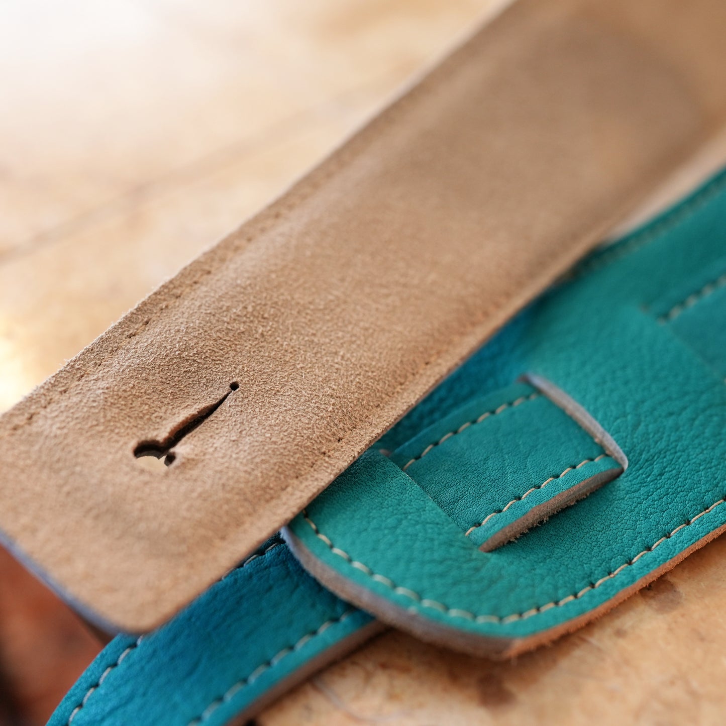 Toshiki Soejima Signature Straps -  Lake Green｜国産レザー、裏地スエード