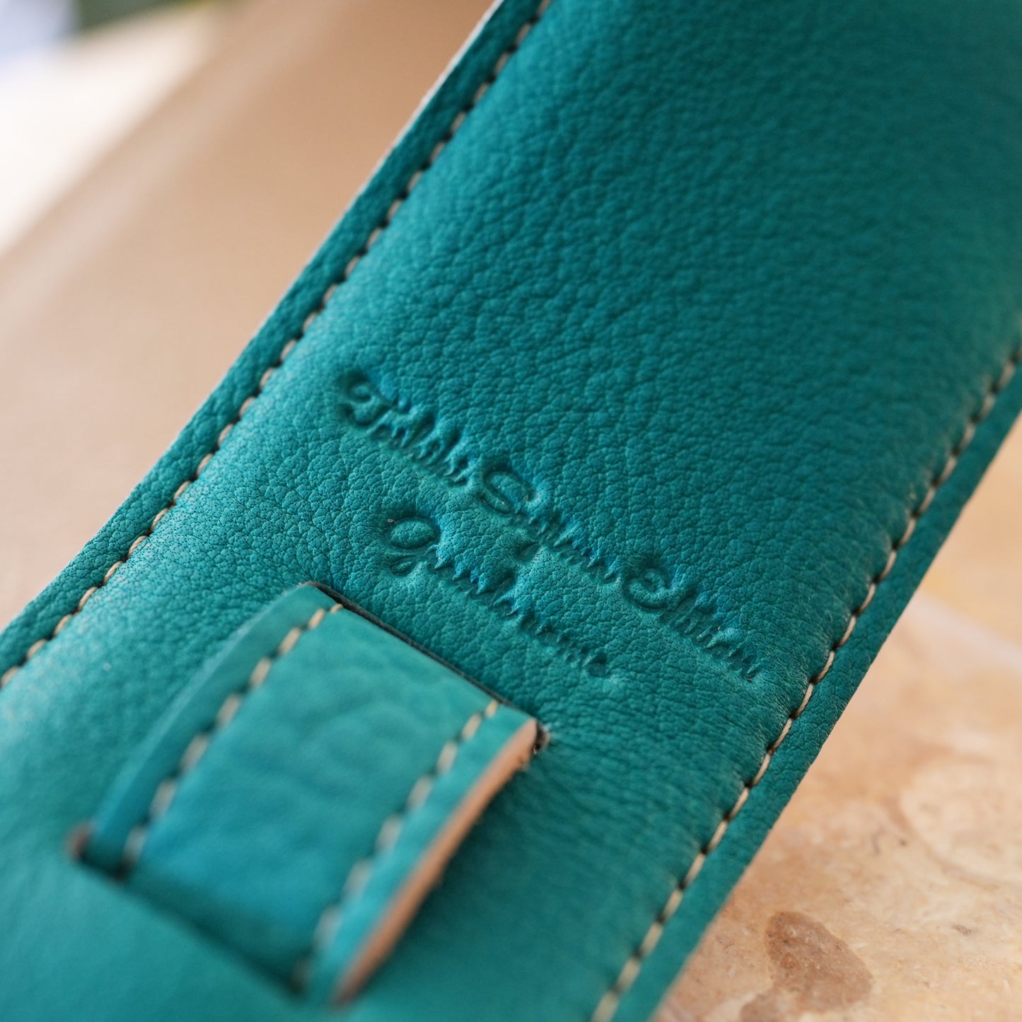 Toshiki Soejima Signature Straps -  Lake Green｜国産レザー、裏地スエード